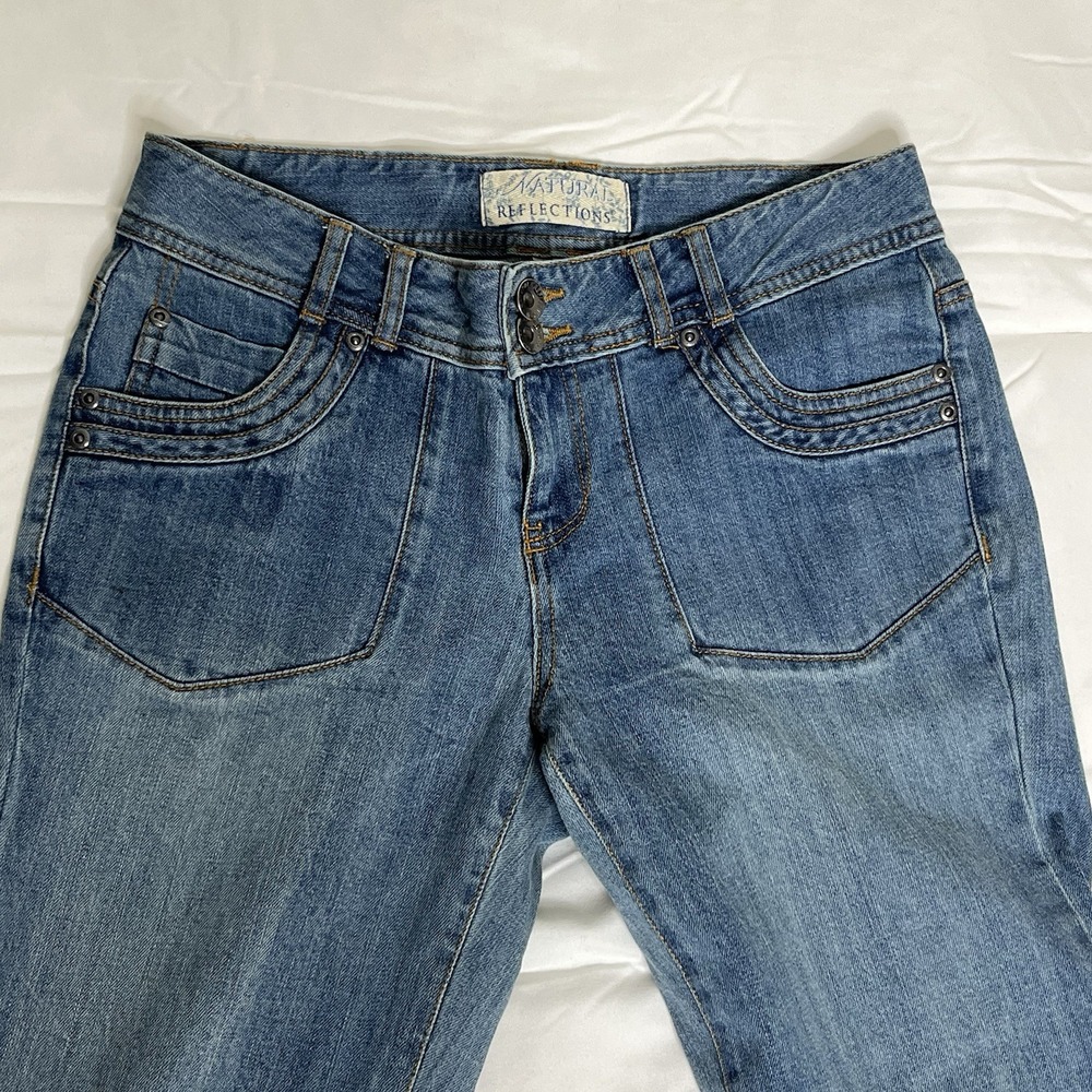 Natural Reflections Womens Bootcut Jeans Medium Wash Patch‎ Pockets Size 6 - Picture 10 of 12
